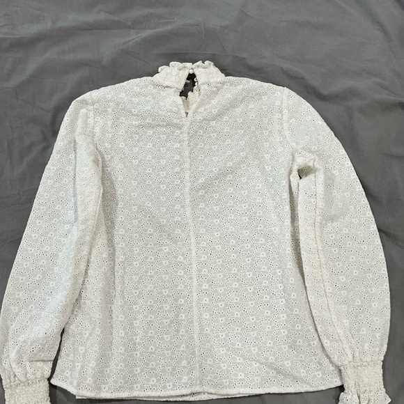 Sezane Cathy Blouse in Ecru Embroidery (38/M) - Picture 4 of 7